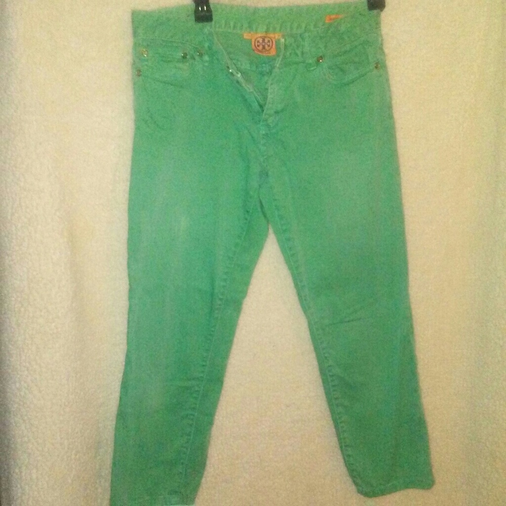 Tory Burch cropped Alexa skinny jeans